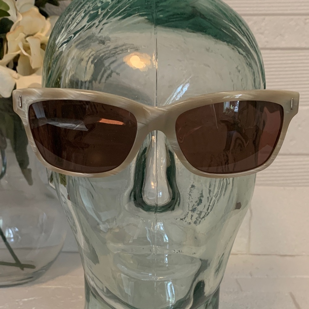 Stussy Beige Sunglasses with Dark Lenses - Picture 1 of 10